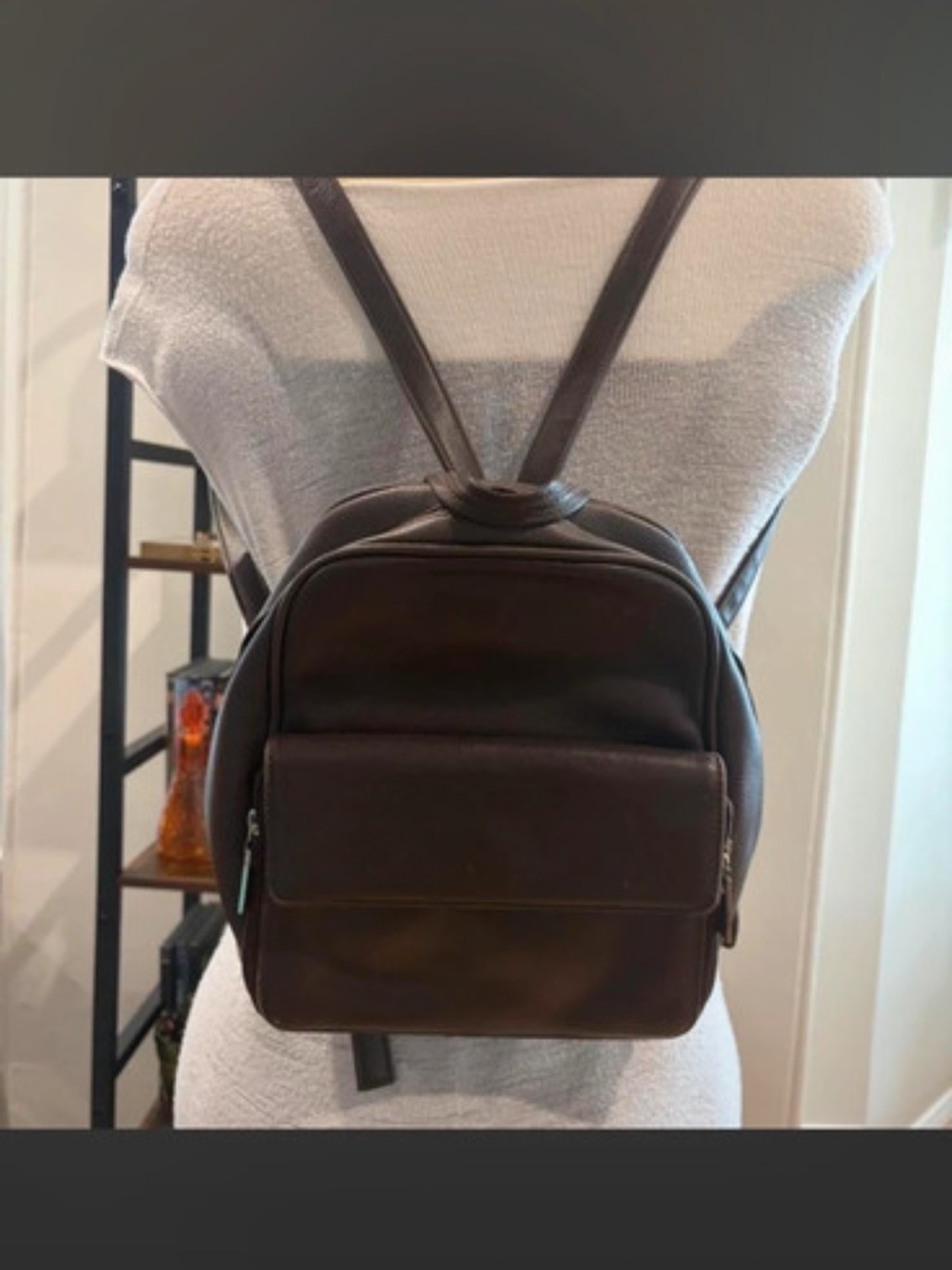 Brown Leather Backpack